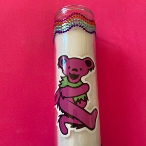 OOAK decorative candle, Grateful Dead
